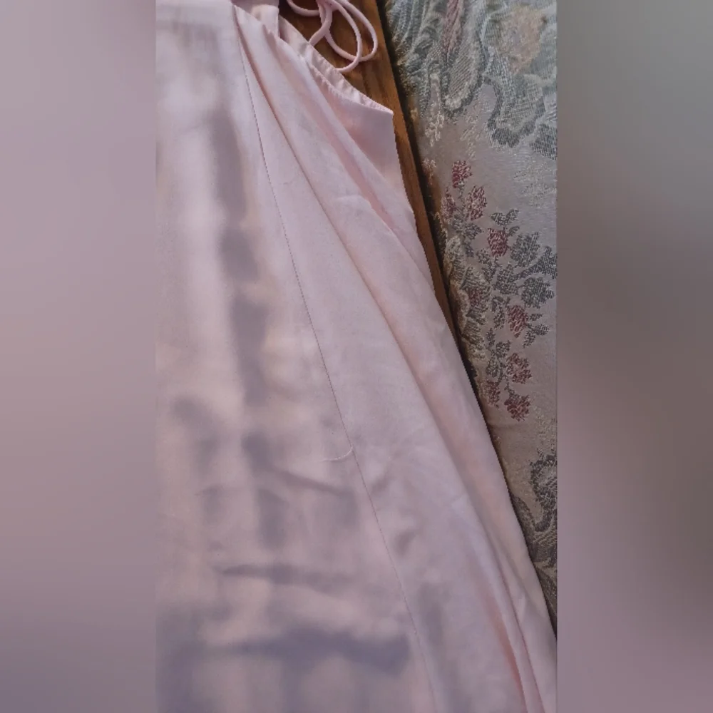 Fame & Partners x Free People 12 Megan Side Cutout Maxi Dress Gown Blush Pink - Picture 14 of 16